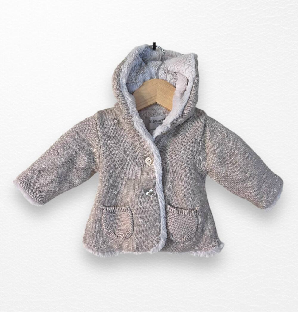 Mayoral Faux Fur Lined Coat, 1-2 Months
